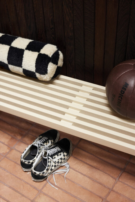 HKLIVING Slatted Bench L - Sand - Afbeelding 4