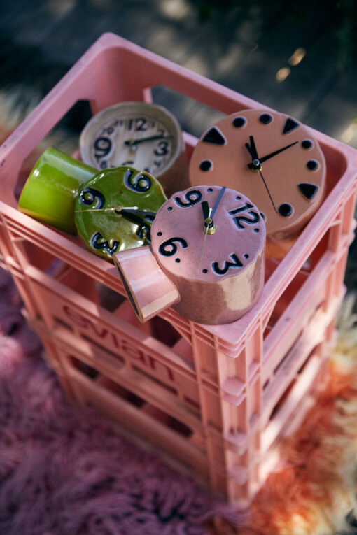 HKLIVING Retro Ceramic Clock - Pink - Afbeelding 5