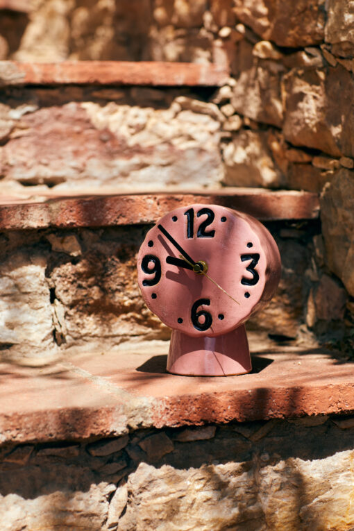 HKLIVING Retro Ceramic Clock - Pink - Afbeelding 4