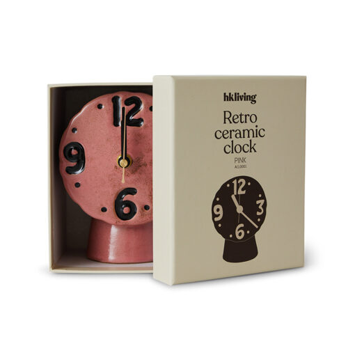 HKLIVING Retro Ceramic Clock - Pink - Afbeelding 3