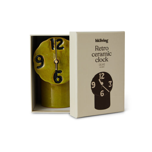 HKLIVING Retro Ceramic Clock - Olive - Afbeelding 3