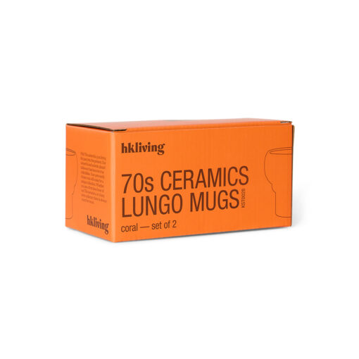 HKLIVING Lungo Mugs - Coral - Afbeelding 2
