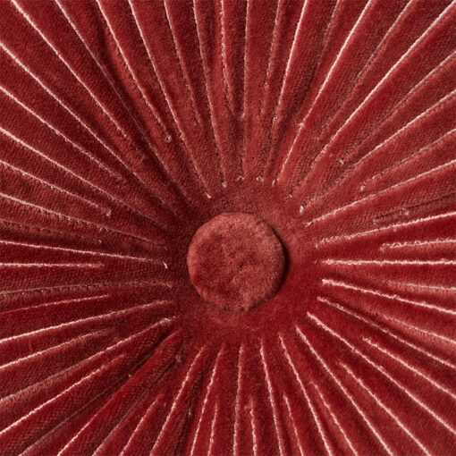 HKLIVING Round Ripple Cushion - Burgundy - Afbeelding 3