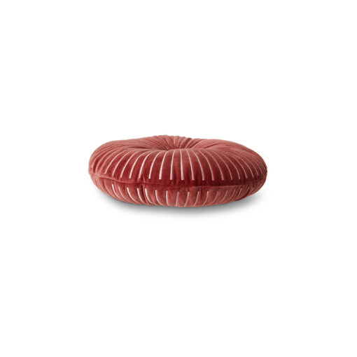HKLIVING Round Ripple Cushion - Burgundy - Afbeelding 2