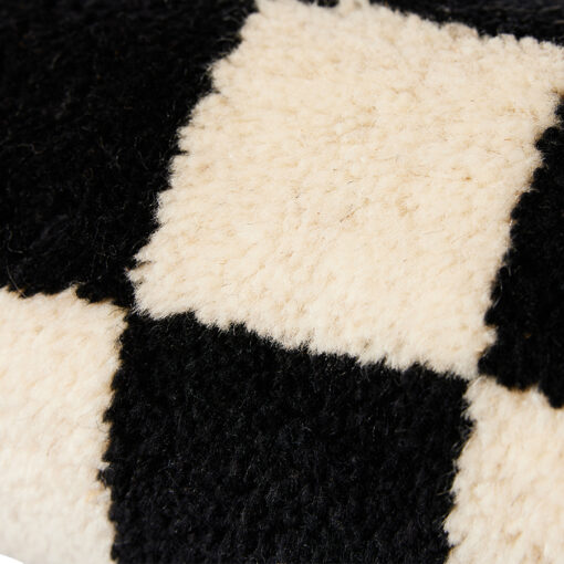 HKLIVING Woolen Bolster Cushion - Black/White - Afbeelding 3