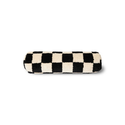 HKLIVING Woolen Bolster Cushion - Black/White
