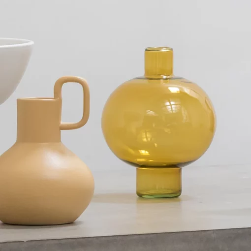 URBAN NATURE CULTURE Round Vase - Amber Green - Afbeelding 3