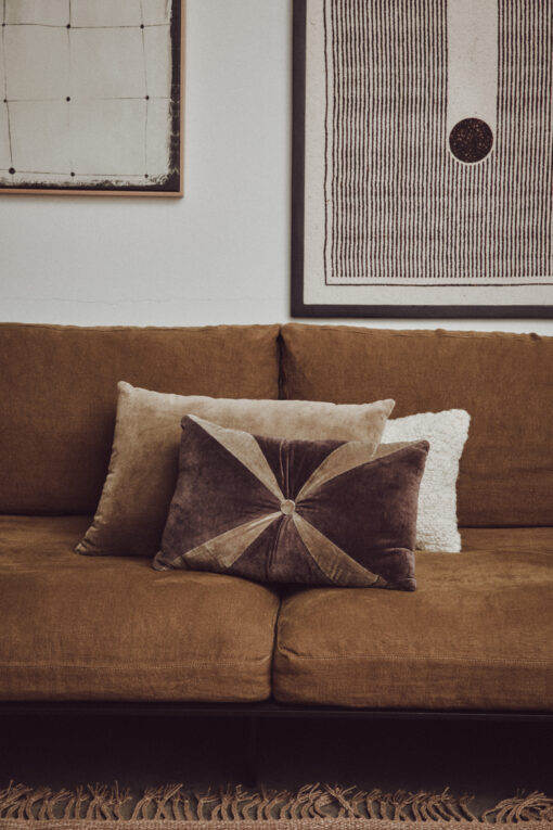 HKLIVING Velvet Cushion - Army Green - Afbeelding 4