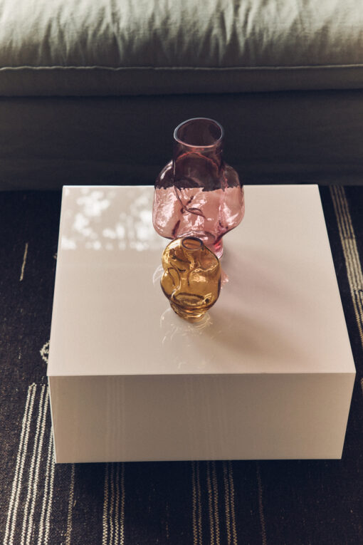 HKLIVING Gleam Glass Vase High - Rose - Afbeelding 3
