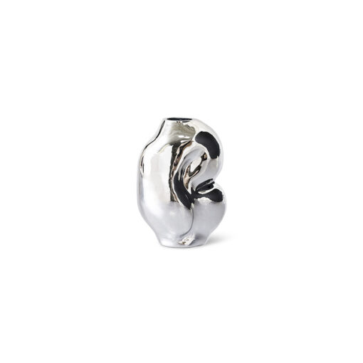 HKLIVING Gleam Glass Vase Small - Chrome