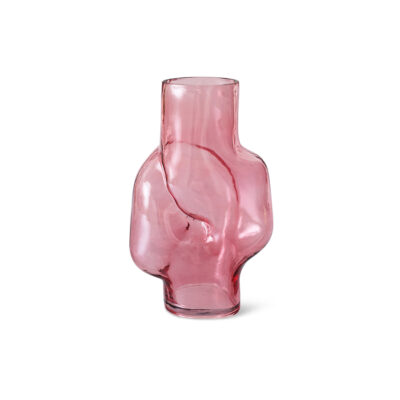 HKLIVING Gleam Glass Vase High - Rose