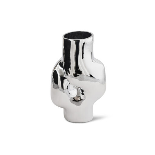 HKLIVING Gleam Glass Vase High - Chrome - Afbeelding 2