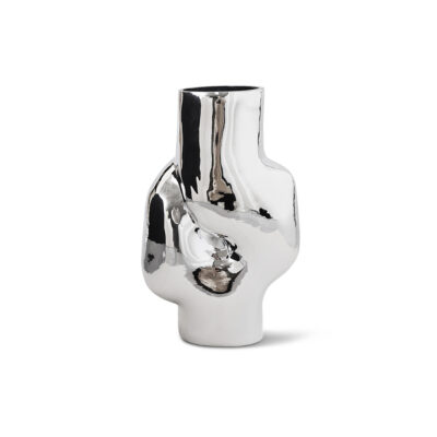 HKLIVING Glass Vase High - Chrome