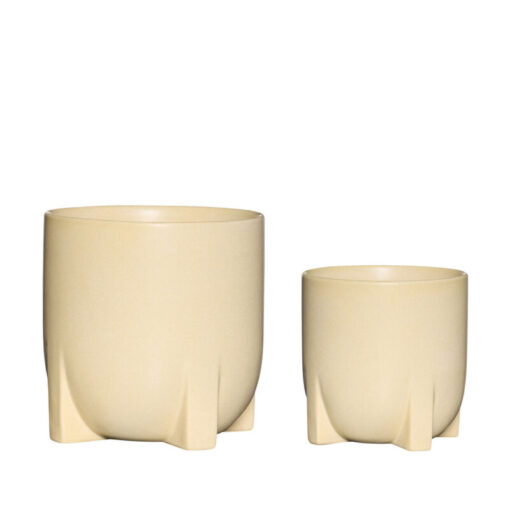 HÜBSCH Flower Pot Up - Yellow