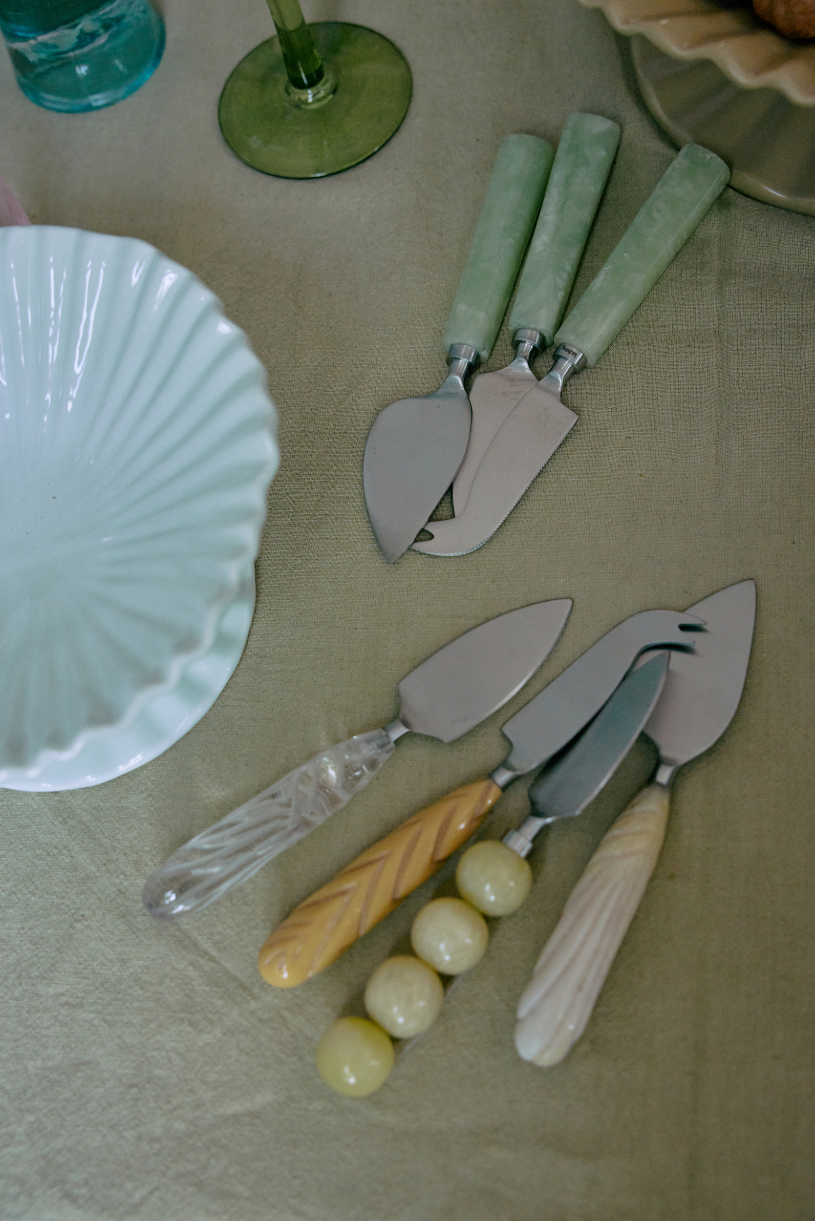 HKLIVING Cheese Knives Set - Sage - Afbeelding 2