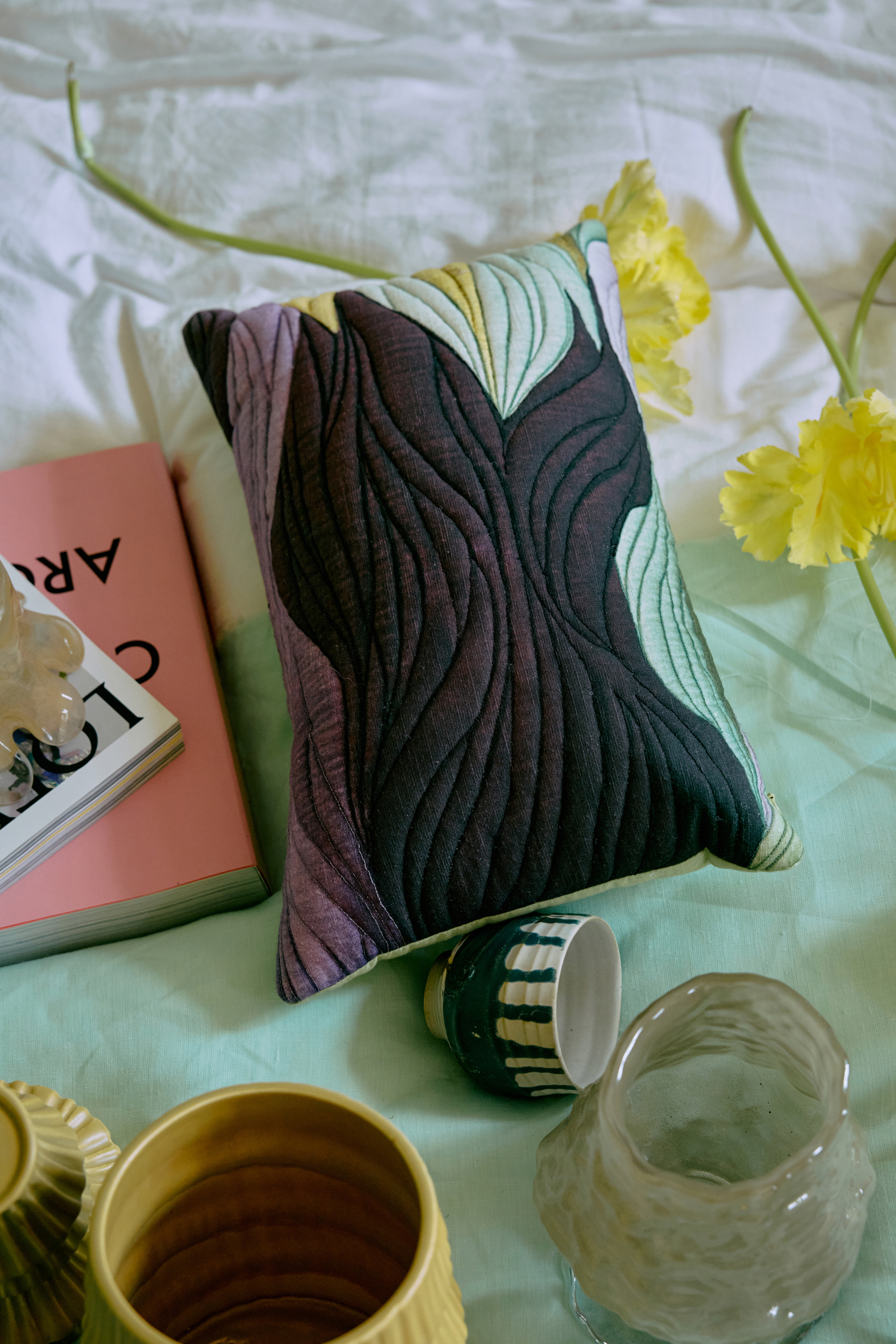 HKLIVING Cushion - Watercolours - Afbeelding 6