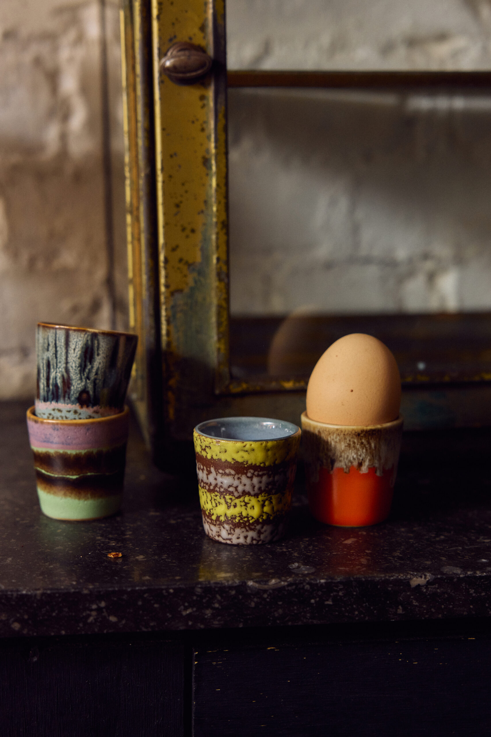 HKLIVING Ceramic Egg Cups - Bright - Afbeelding 3